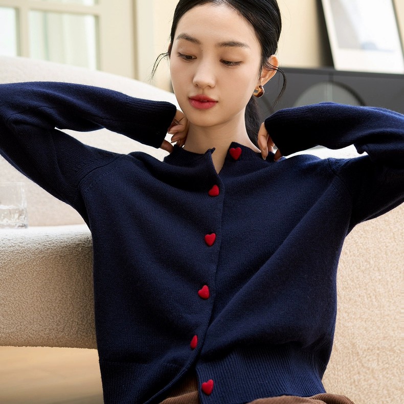 女士羊绒衫单品链接潮牌时尚秋冬纯色休闲气质百搭外穿简约宽松