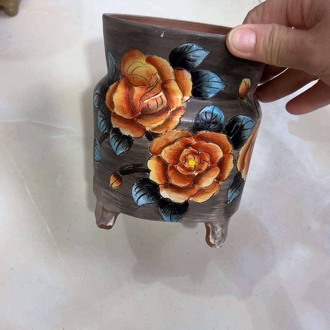 景德镇炫彩手绘口10高13.5