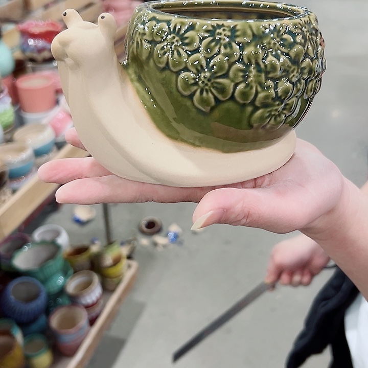 有孔.凑满10元发货多肉陶瓷花盆！