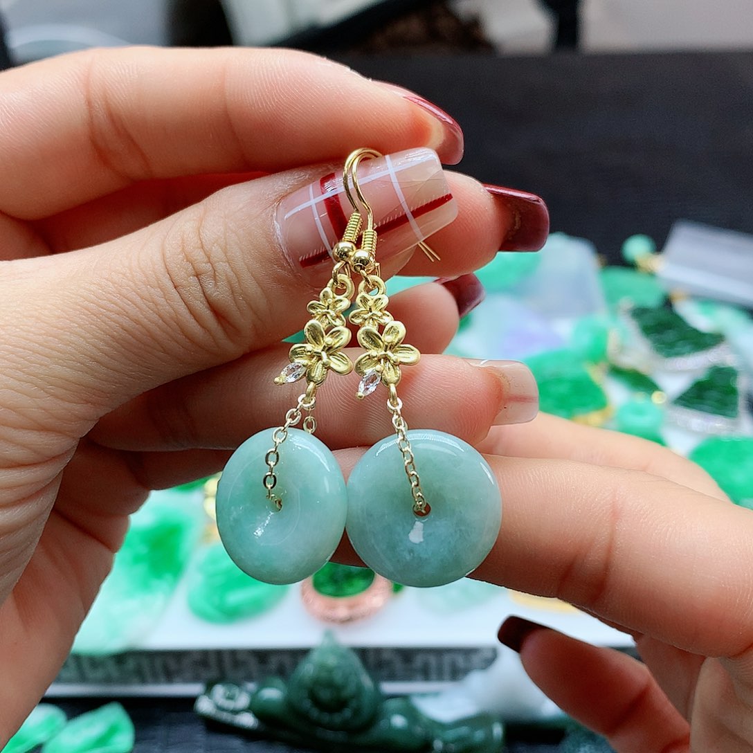 【闪购商品】翡翠耳饰未镶嵌，