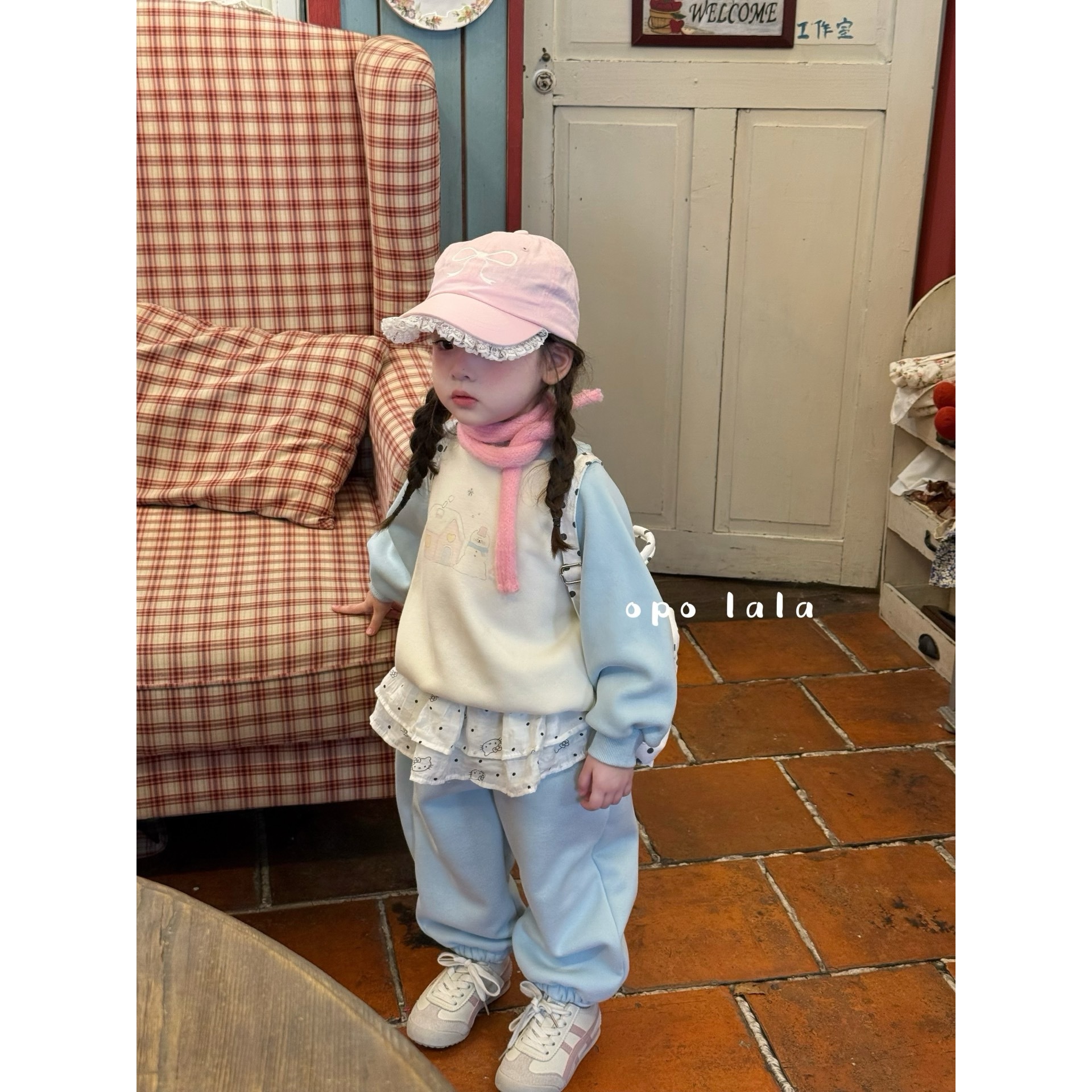opolala·25冬~兔子加绒卫衣套装77039（童装汉服）