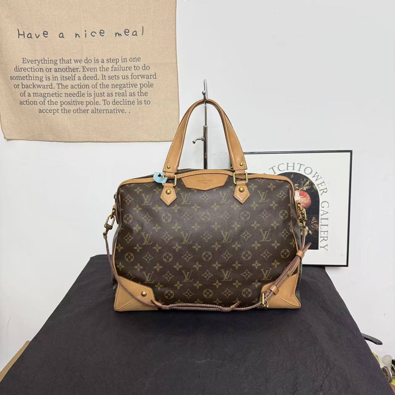 95新 LouisVuitton/路易威登 lv机场包/手提包/斜跨包/单肩包