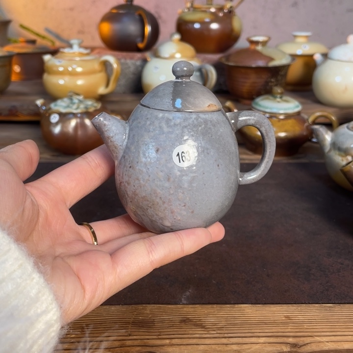柴烧 龙蛋壶 163微瑕不退不换