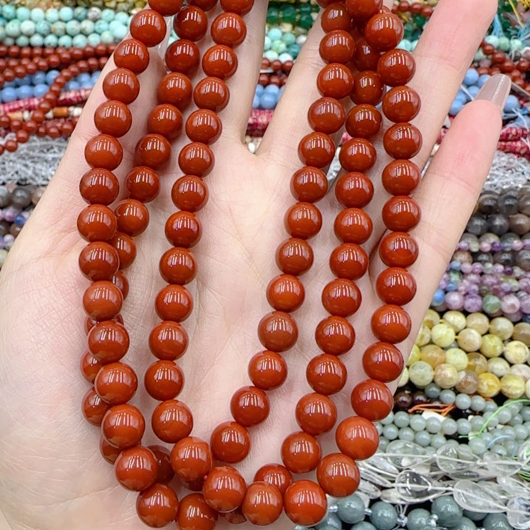 玛瑙/玉髓未镶嵌珠宝半成品南红多圈一条卡8