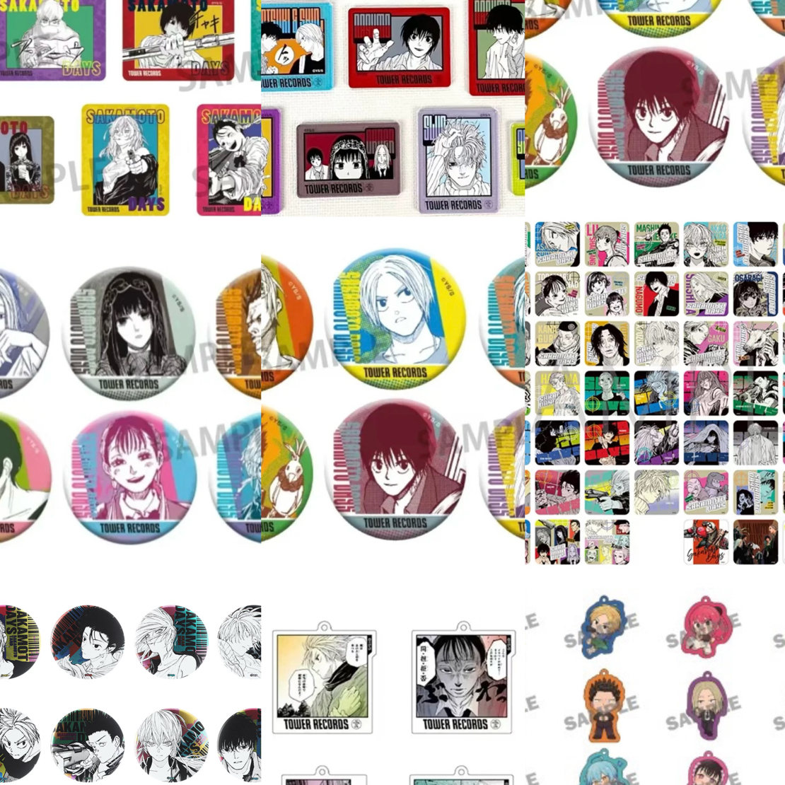 【坂本日常】音乐卡塔方塔圆原画浮雕塔挂杯垫拍立得吧唧拍立得盲袋