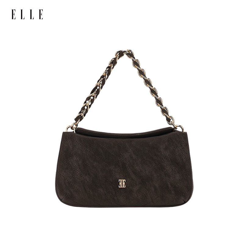 ELLE25年新款爆款【琥珀流光】秋通勤复古柔雾经典百搭饭盒包斜挎包