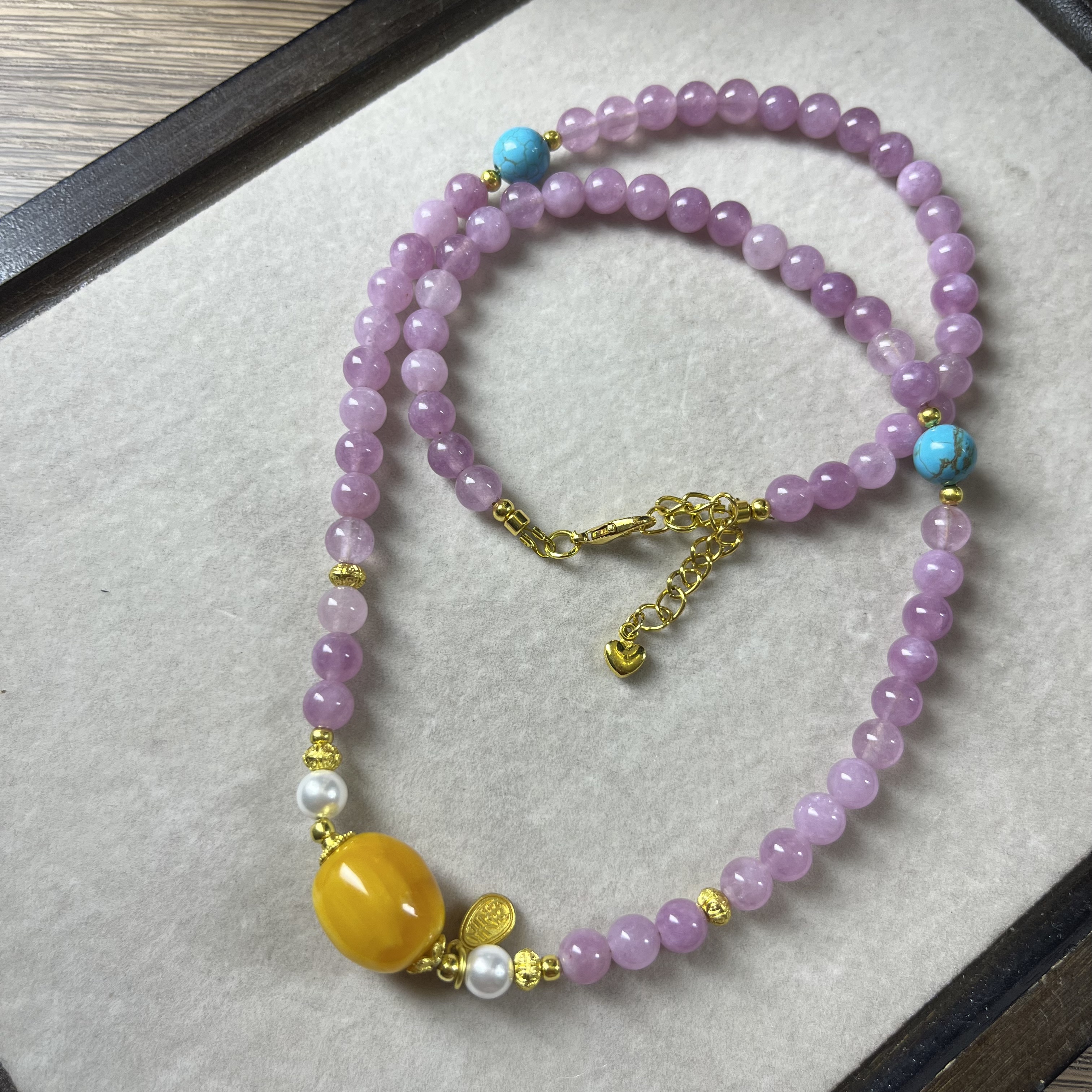 合金项链 紫玉短链 原创设计款 