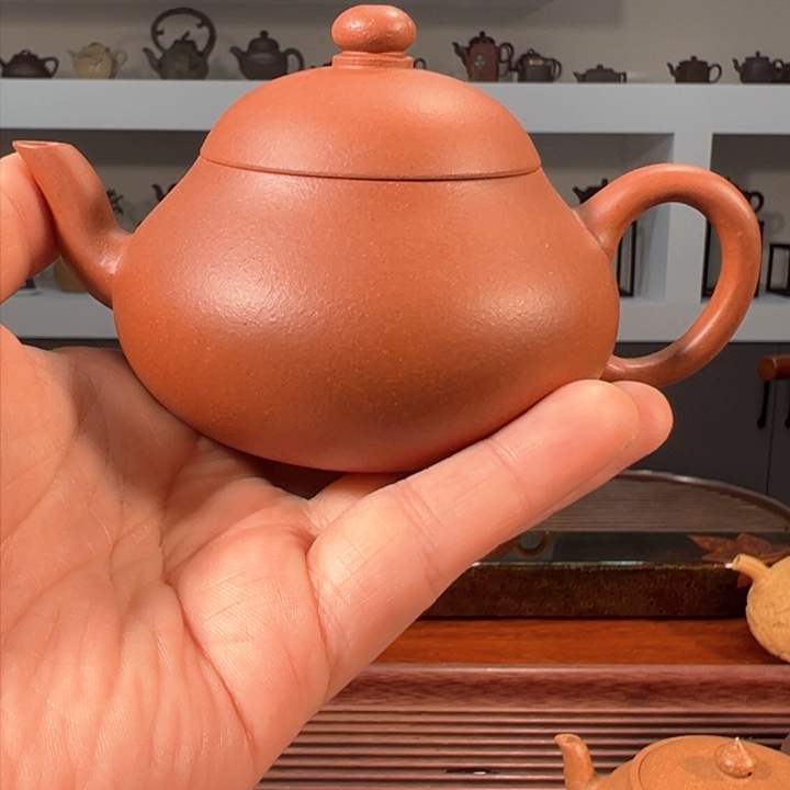 紫砂茶壶梨型小红泥