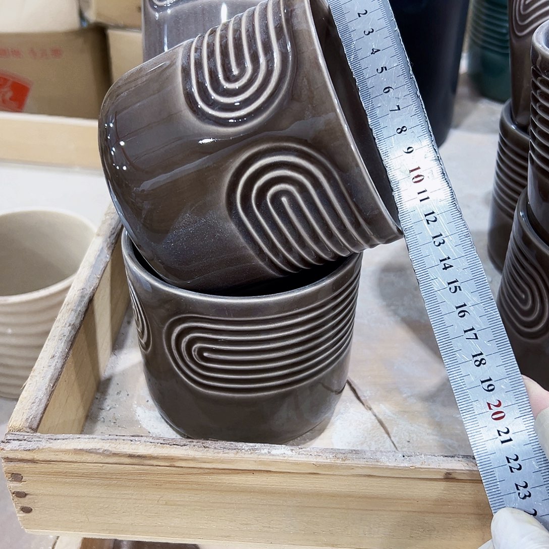 有孔，外贸尾单陶瓷花盆凑单10米包邮