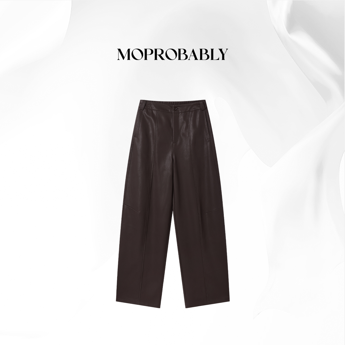 Moprobably贝贝「皮特」高端立裁经典哑光油蜡休闲裤L5483001