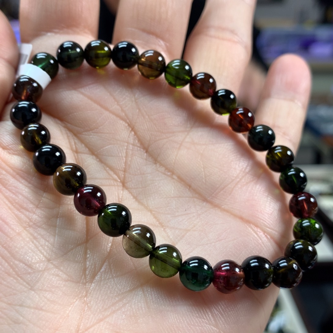 碧玺手链未镶嵌6.6毫米左右