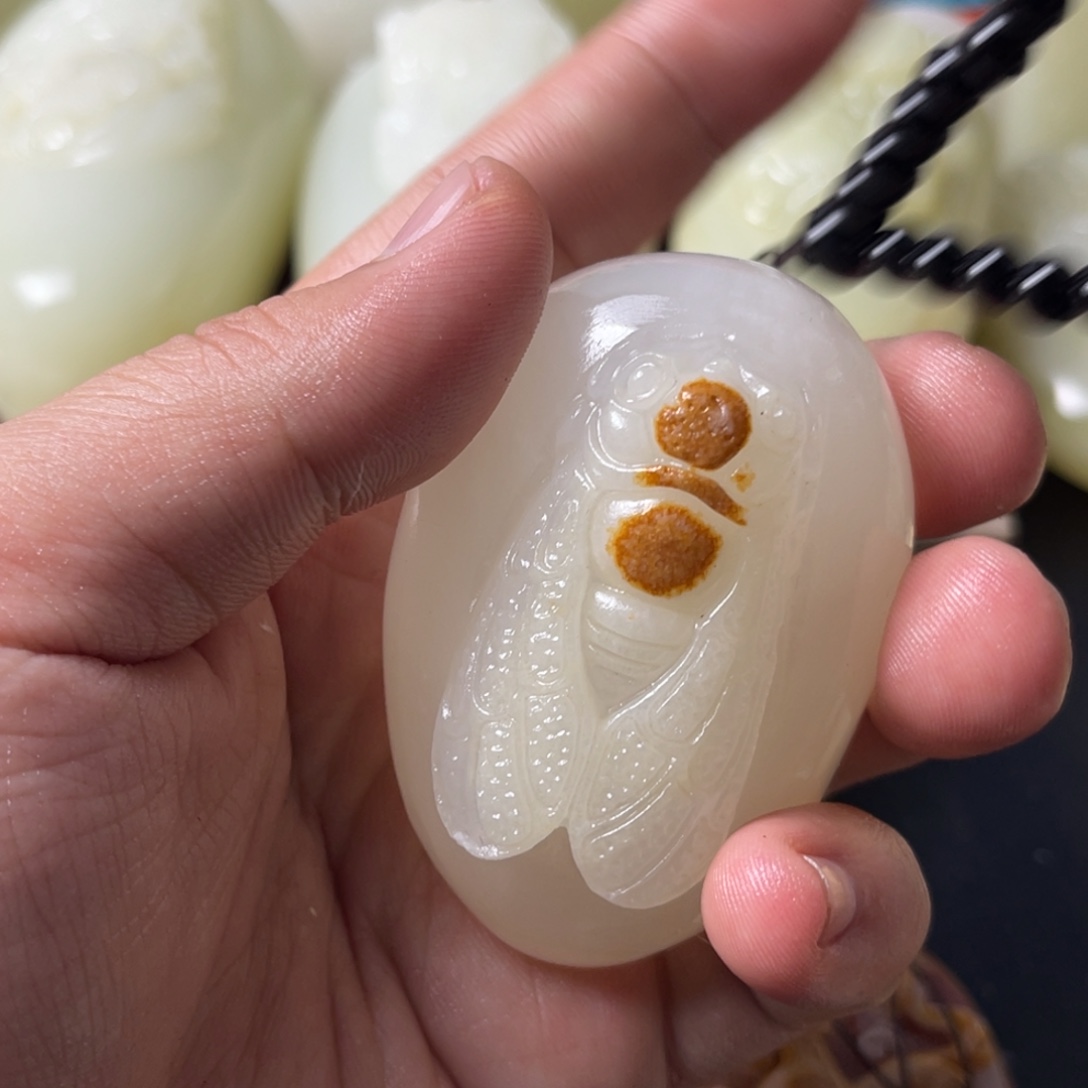 石材天然方解石手把件不退换