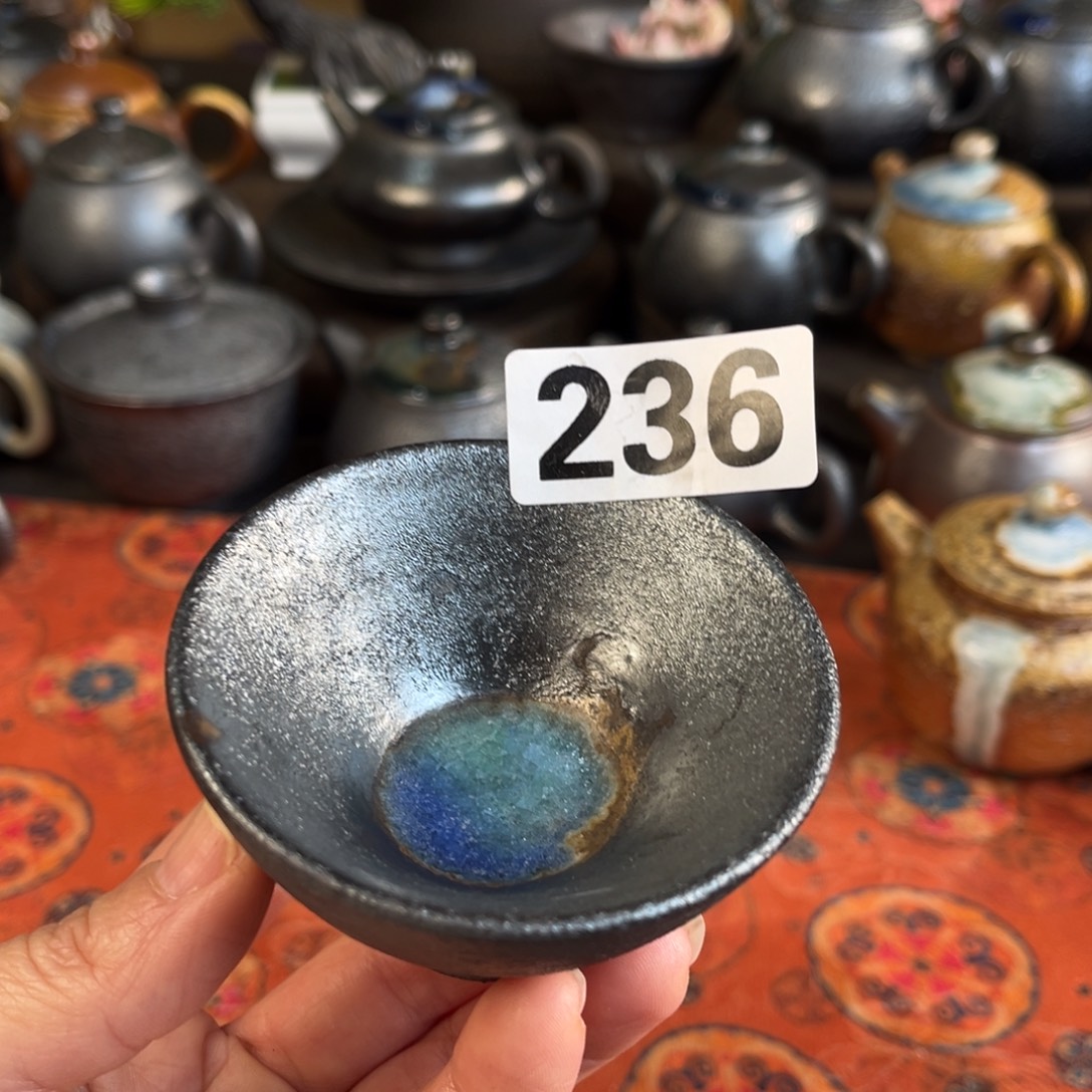 柴烧茶器主人杯杯柴烧