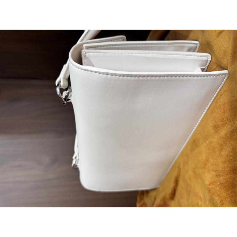 HIRMRIS手工真皮包551110-白 拉拉法棍包