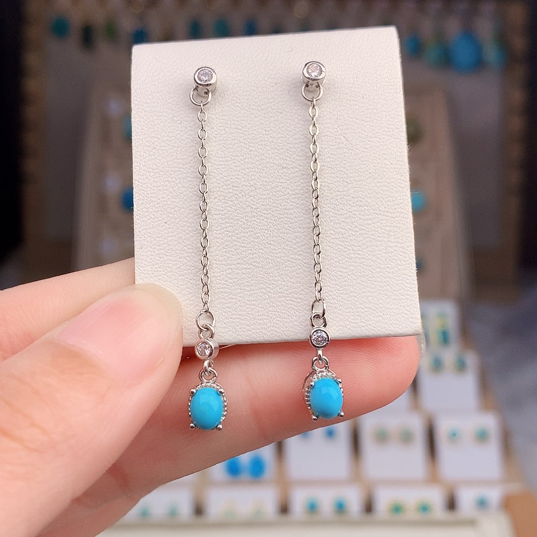 绿松石银S925镶嵌颈饰