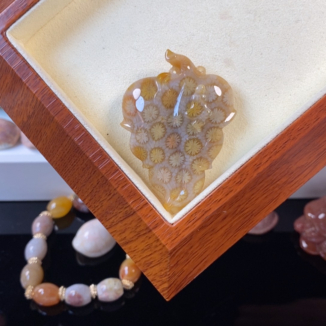 硅化珊瑚（珊瑚玉）未镶嵌颈饰500