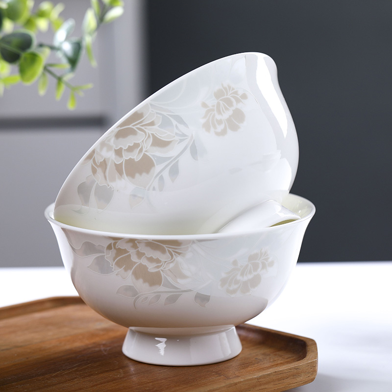 清雅名媛5英寸高脚碗10个