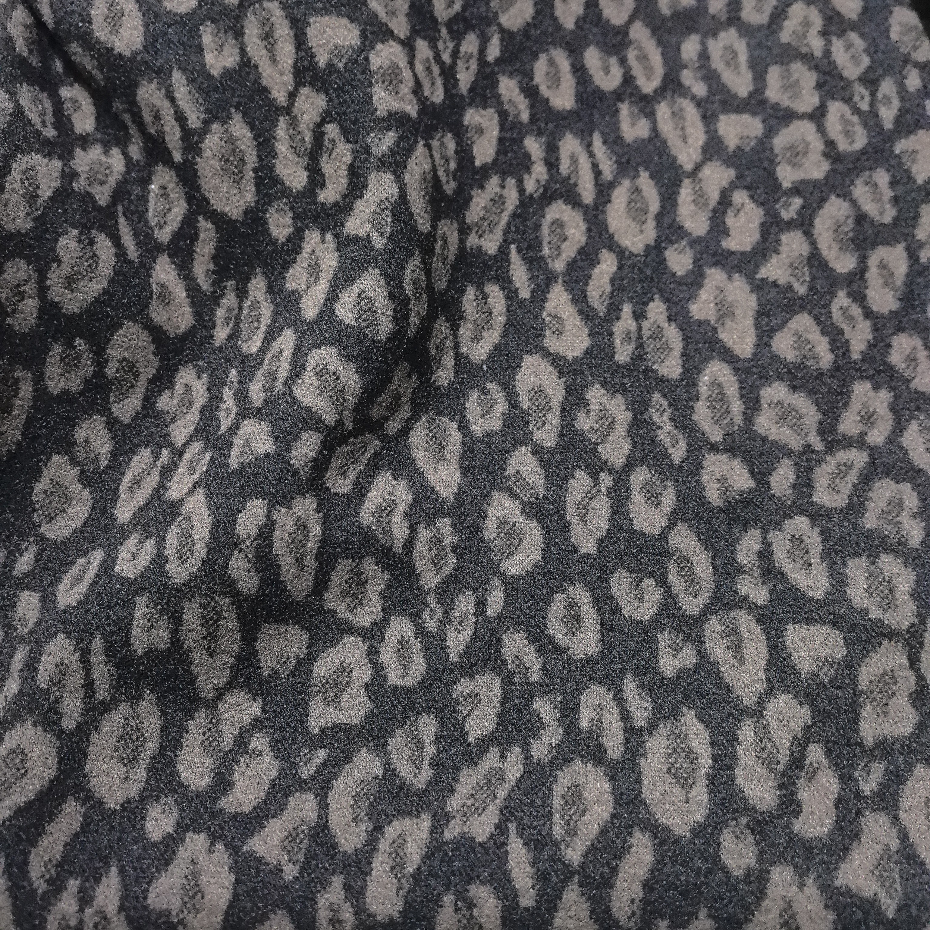 923深咖豹纹水洗羊绒复合奥利绒面料