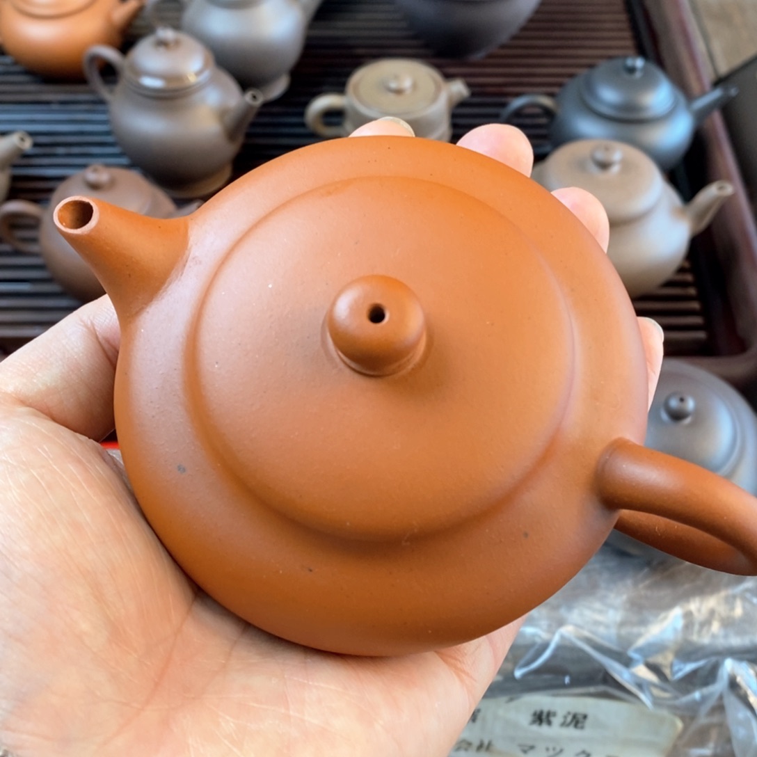 紫砂茶壶红泥容量140ccc左右