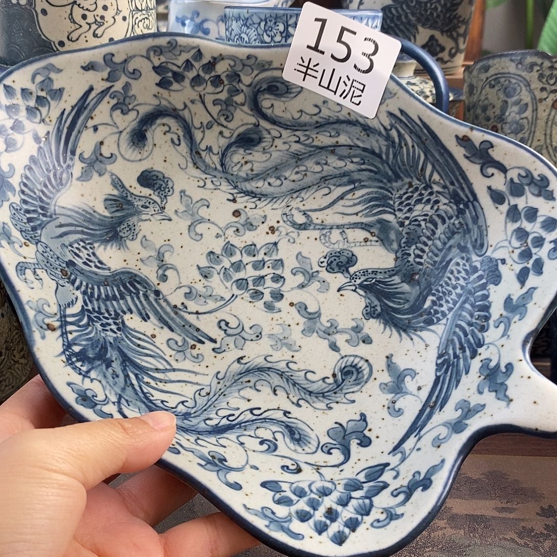 陶手工手绘青花高温陶瓷