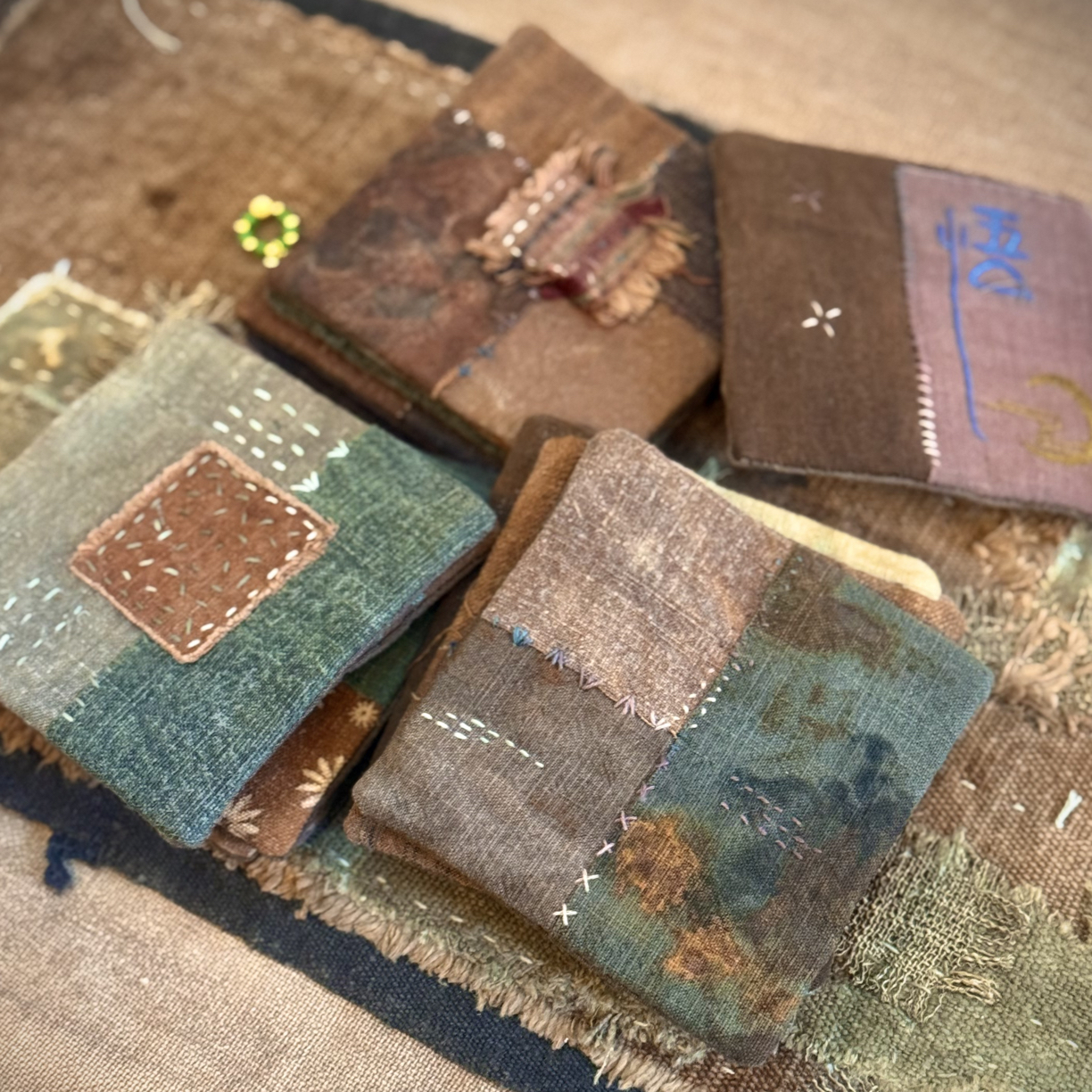 【松之凡】手工中式柿染方厚杯垫干泡壶垫家用够厚度吸水性强茶垫