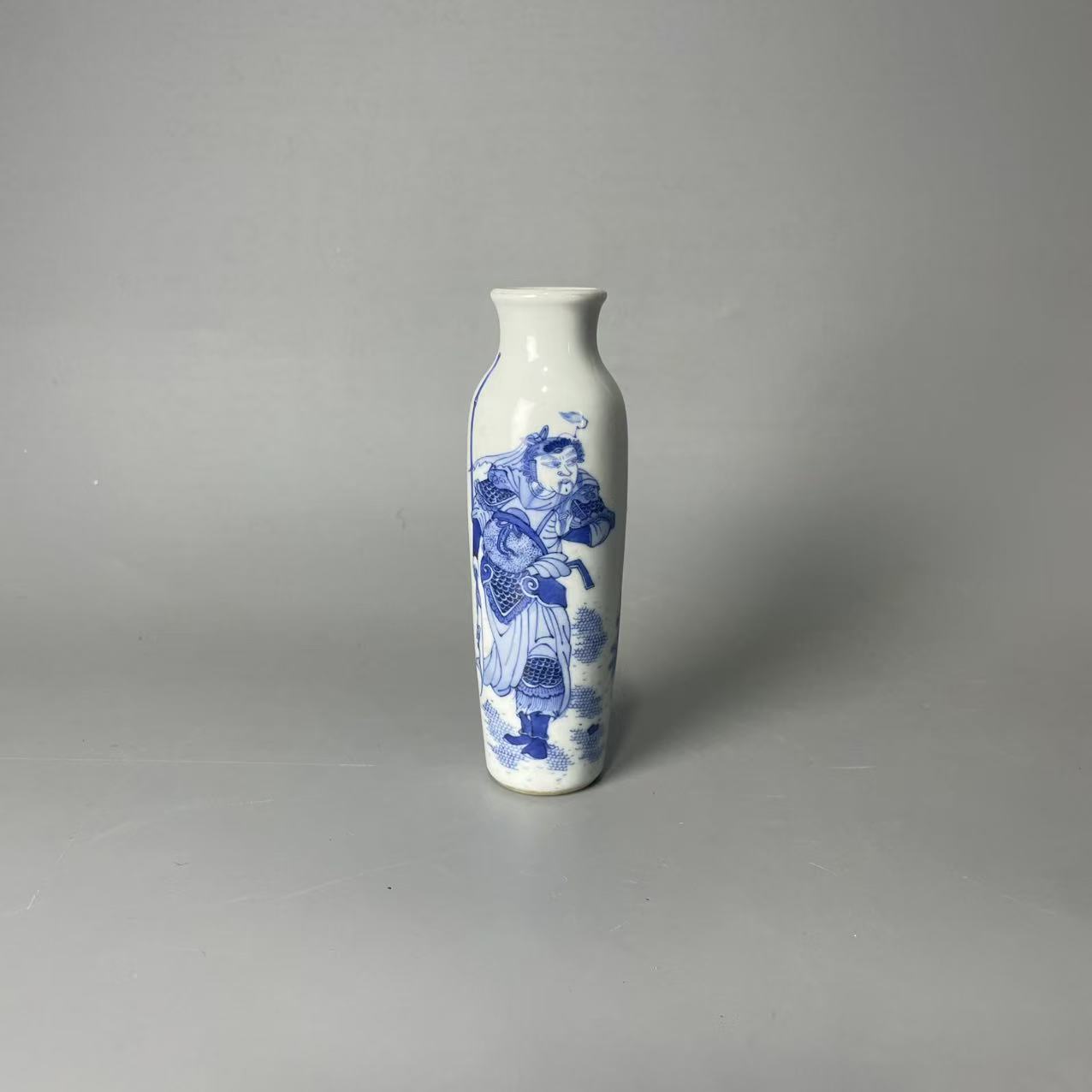 青花人物 小筒瓶