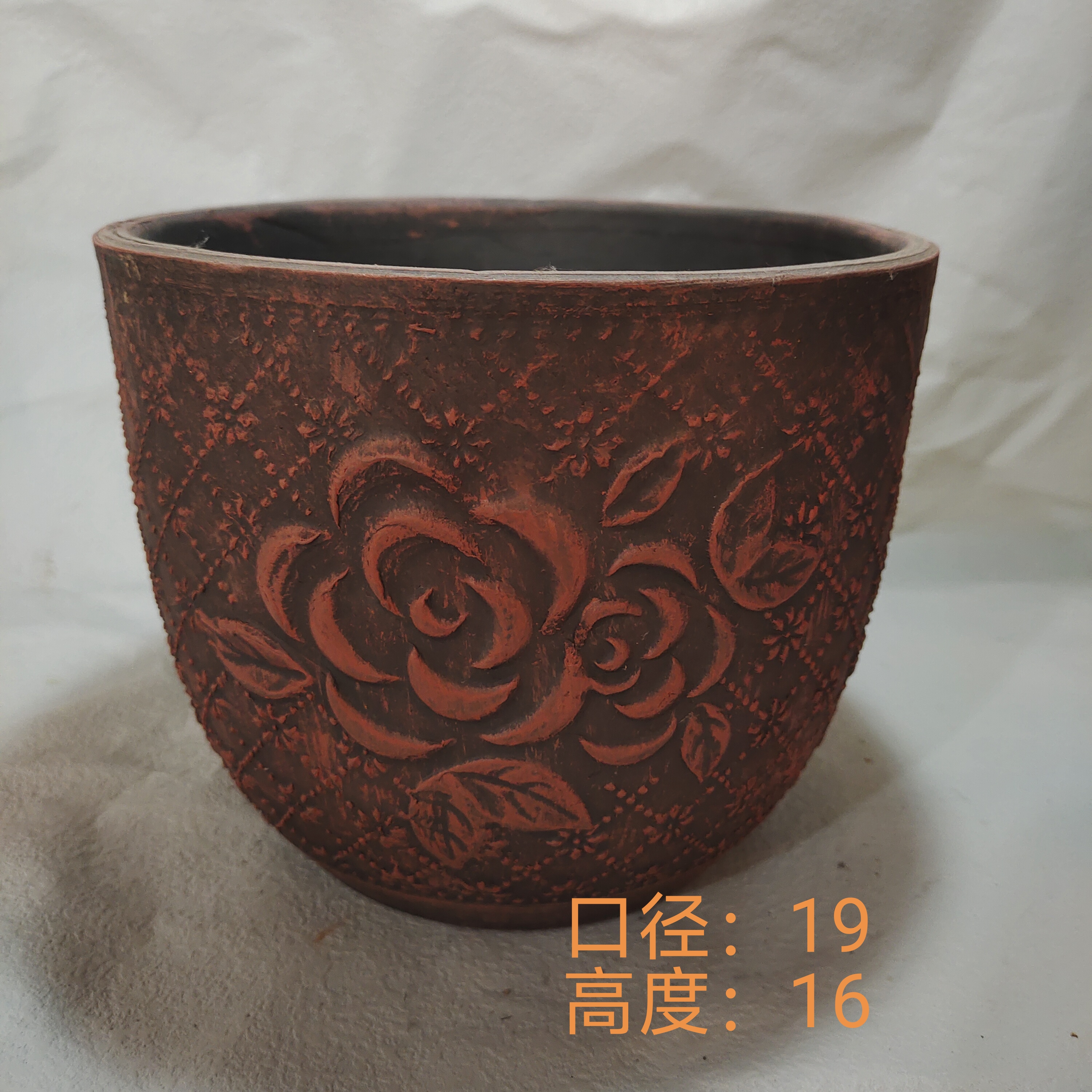 泥陶粗陶透气吸水花盆适合多肉绿植装饰家居