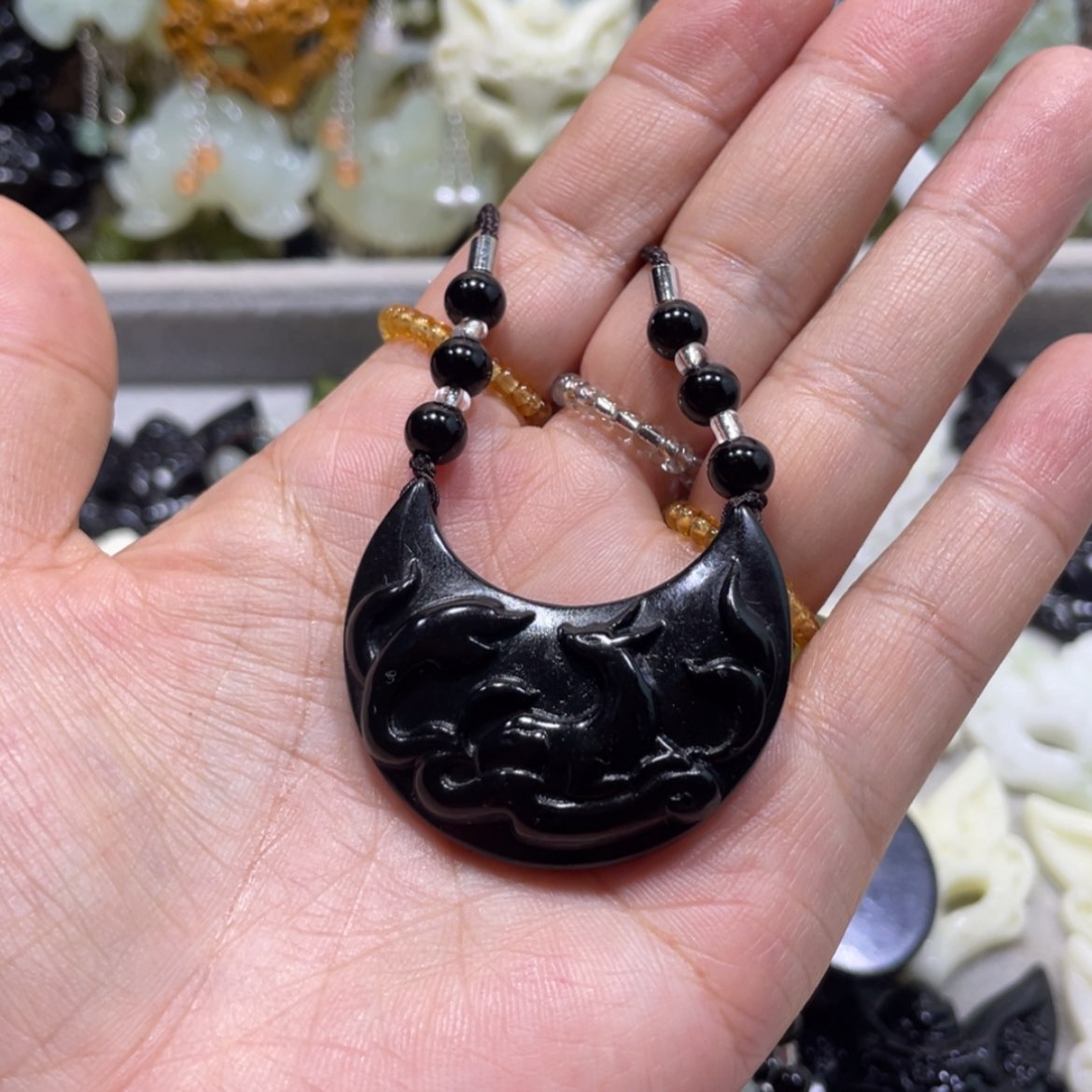 【闪购商品】岫玉颈饰未镶嵌33吊坠