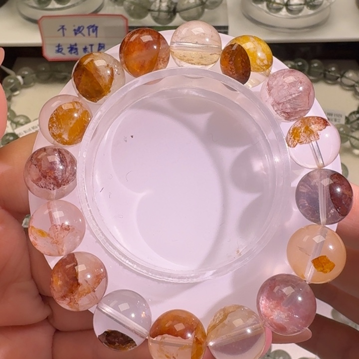 未镶嵌手链水晶胶花13mm