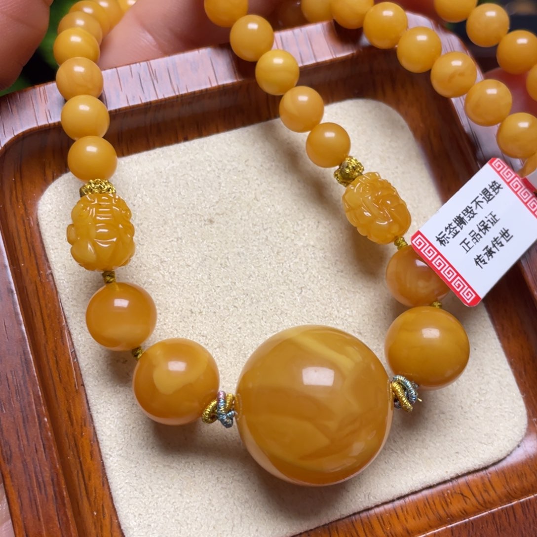 蜜蜡颈饰未镶嵌项链