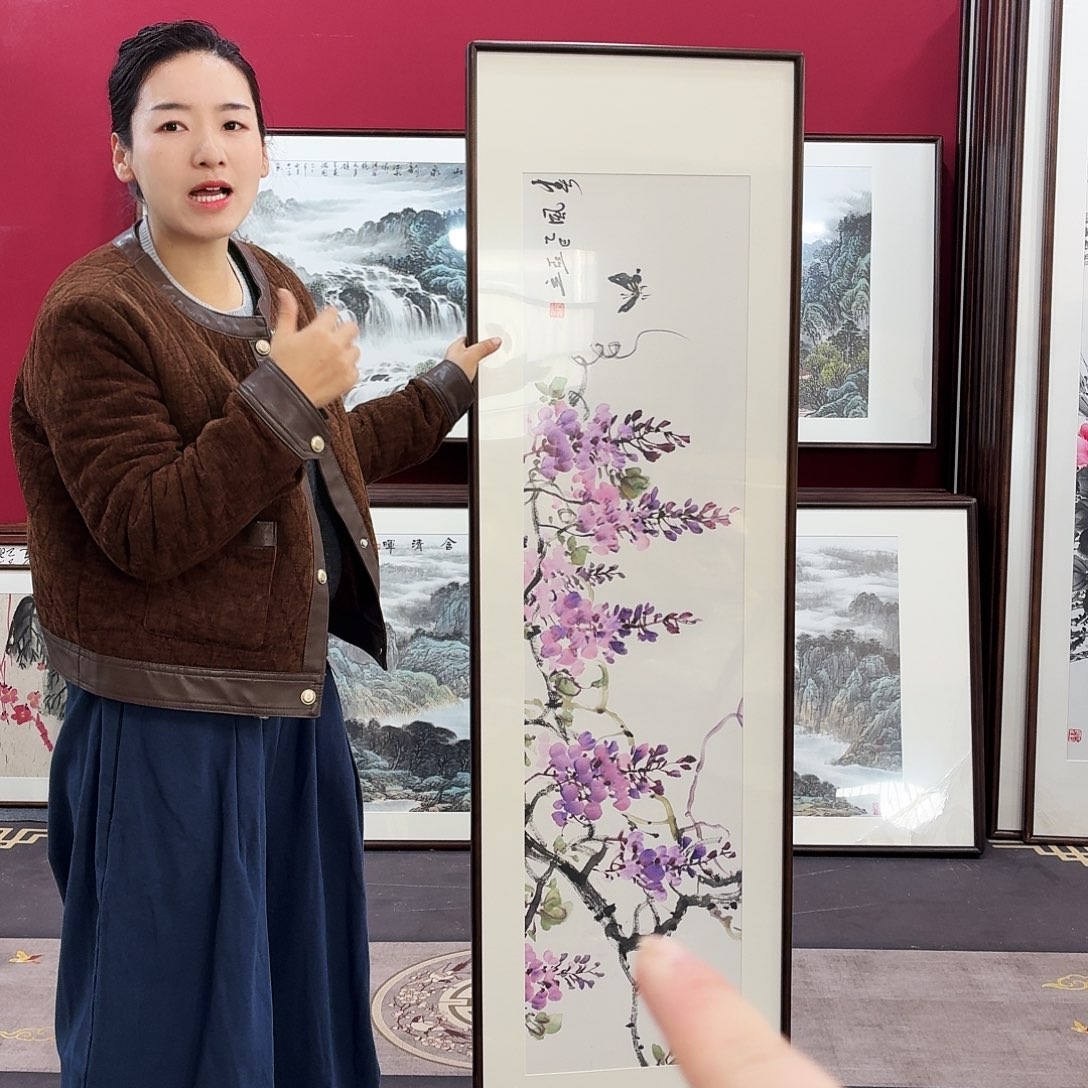 国画手绘作品160-45尺寸