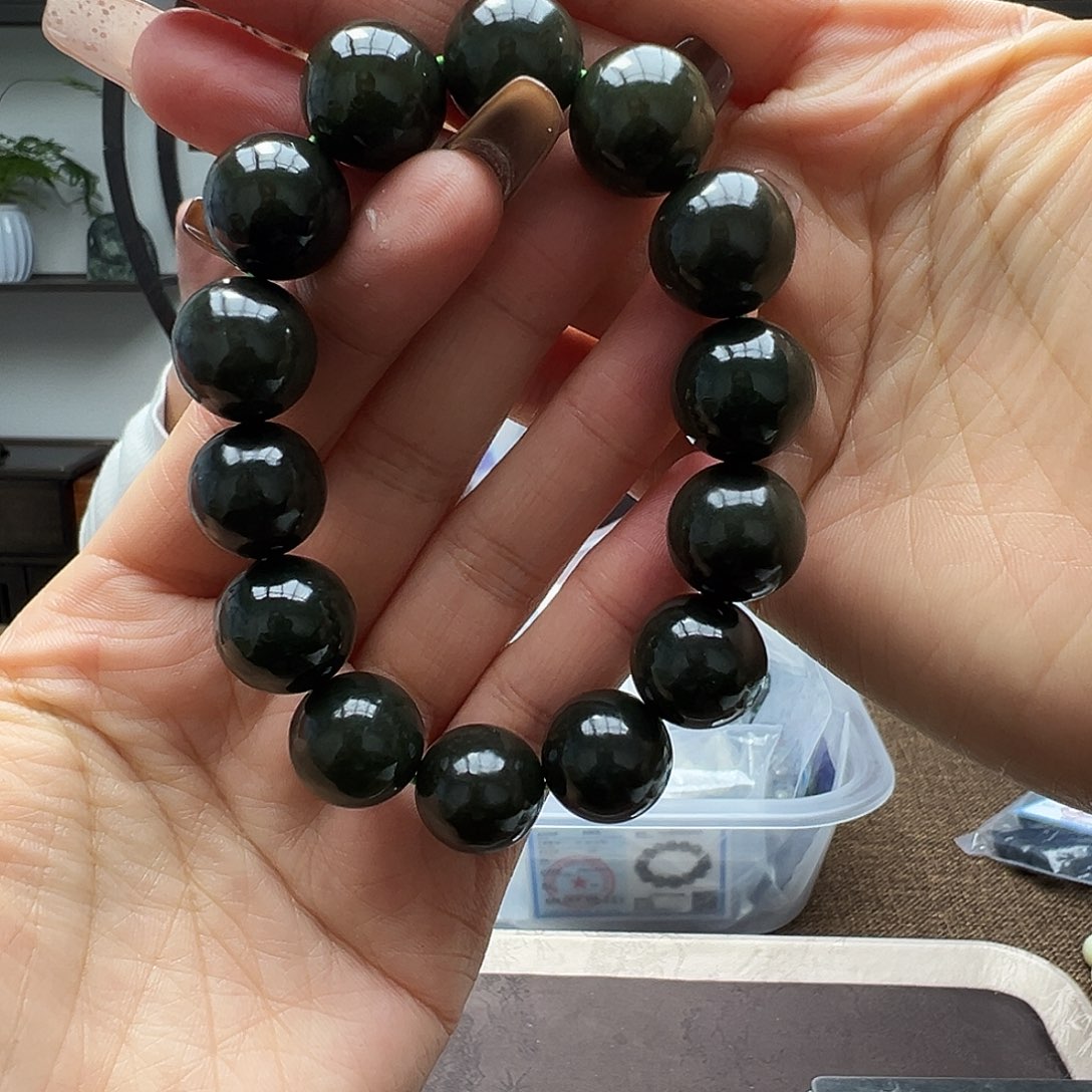 和田玉未镶嵌手链16青黄口