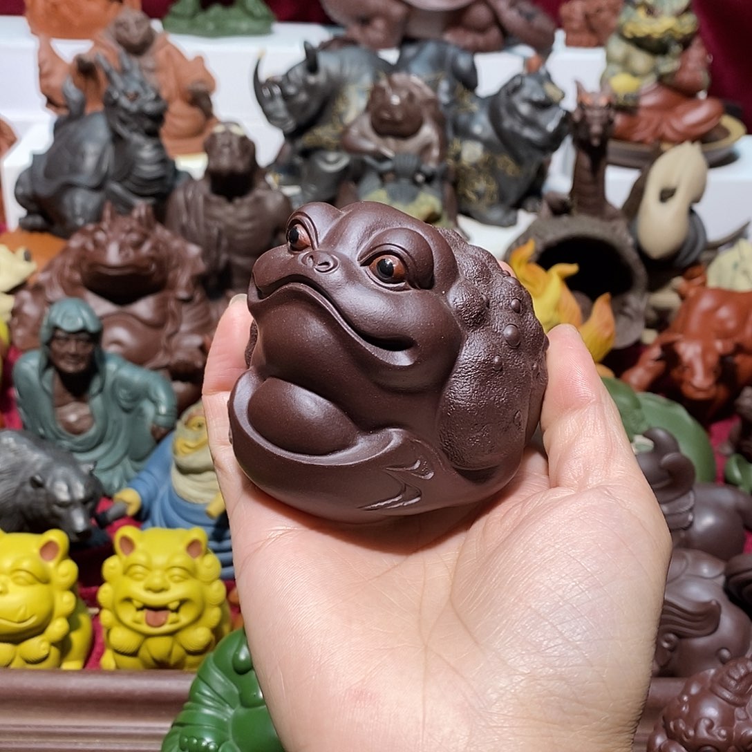 紫砂茶宠宜兴紫砂金蟾