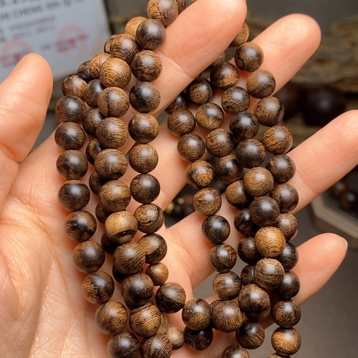 手串沉香越南芽庄黄棋瘤疤0.8×108