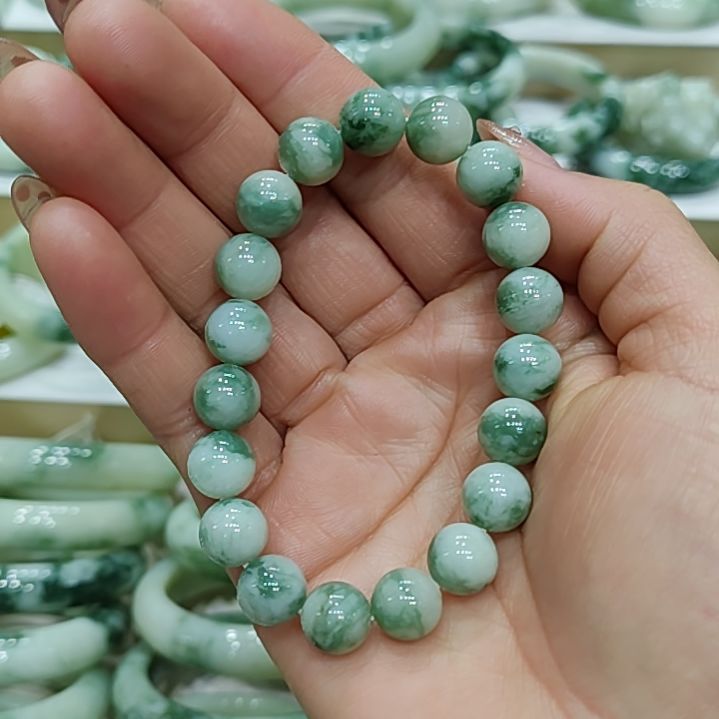 透闪石-蛇纹石玉手链未镶嵌