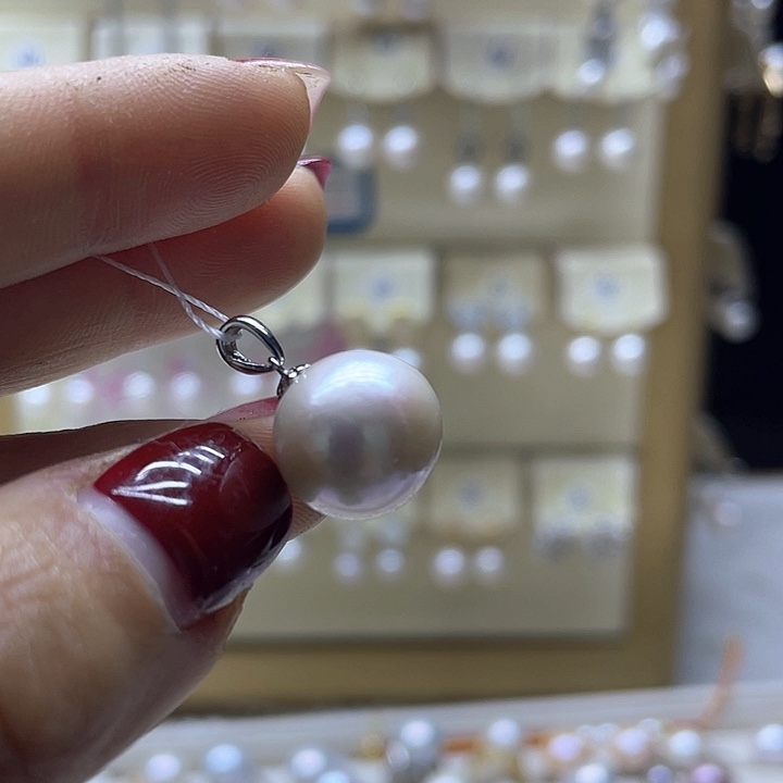 淡水珍珠颈饰银S925镶嵌