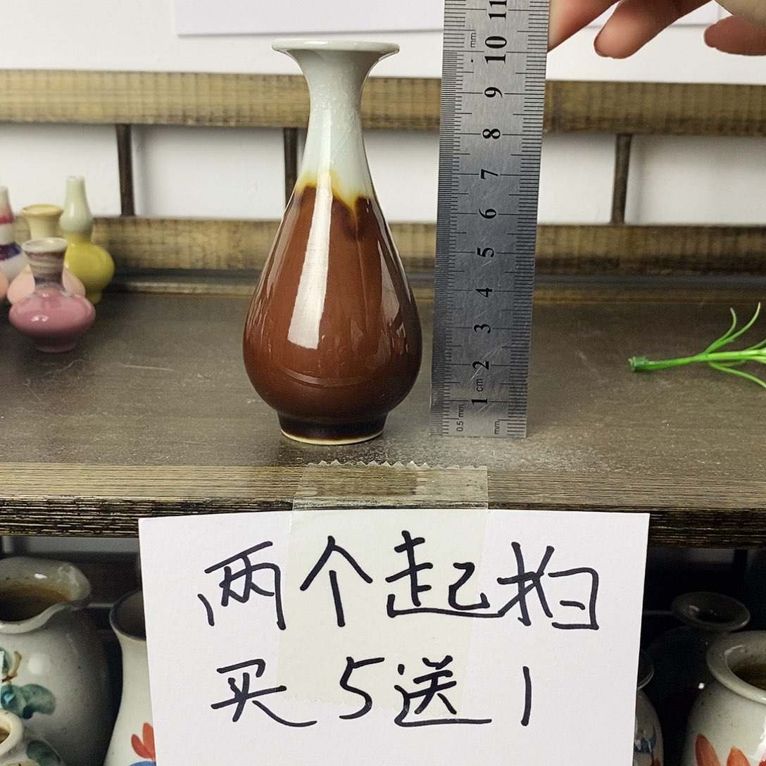 摆件景德镇高温陶瓷小花瓶