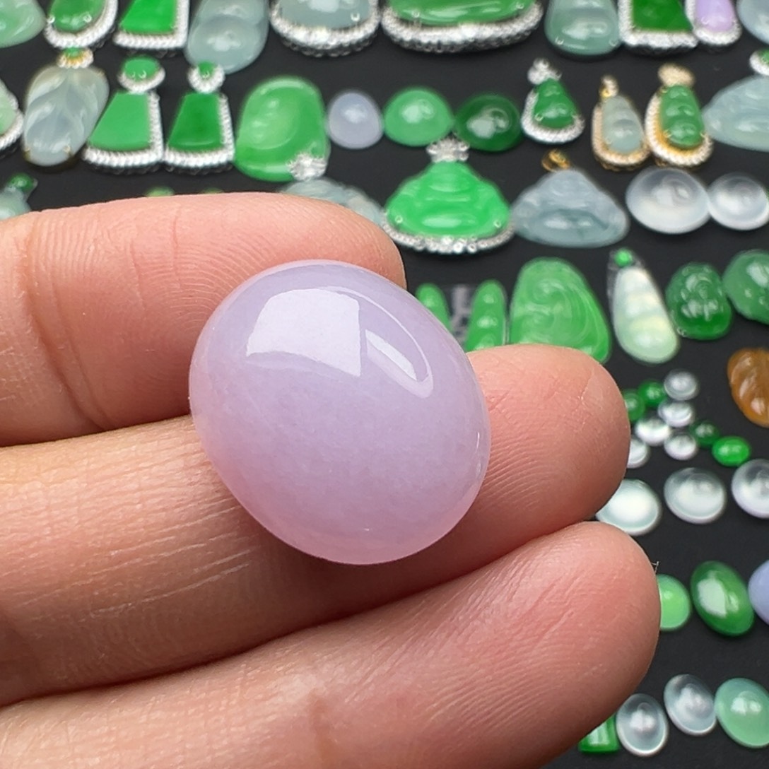 翡翠颈饰未镶嵌蛋18.2