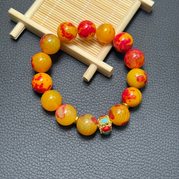 盛世典藏甄选藏红玉玉石手串 13