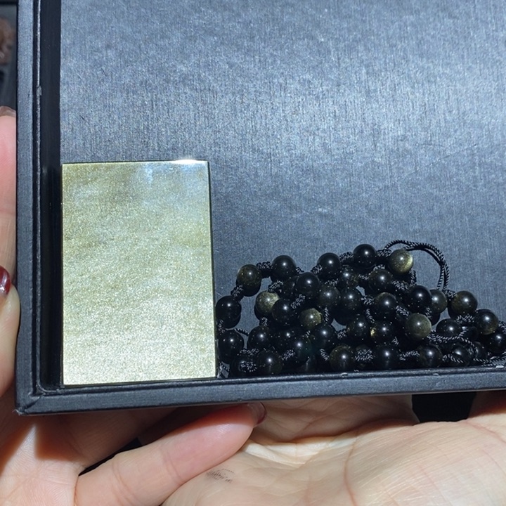 黑曜岩吊坠(赠链)未镶嵌朵*e