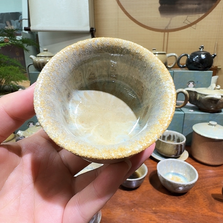侯***飞建水紫陶白泥柴烧杯