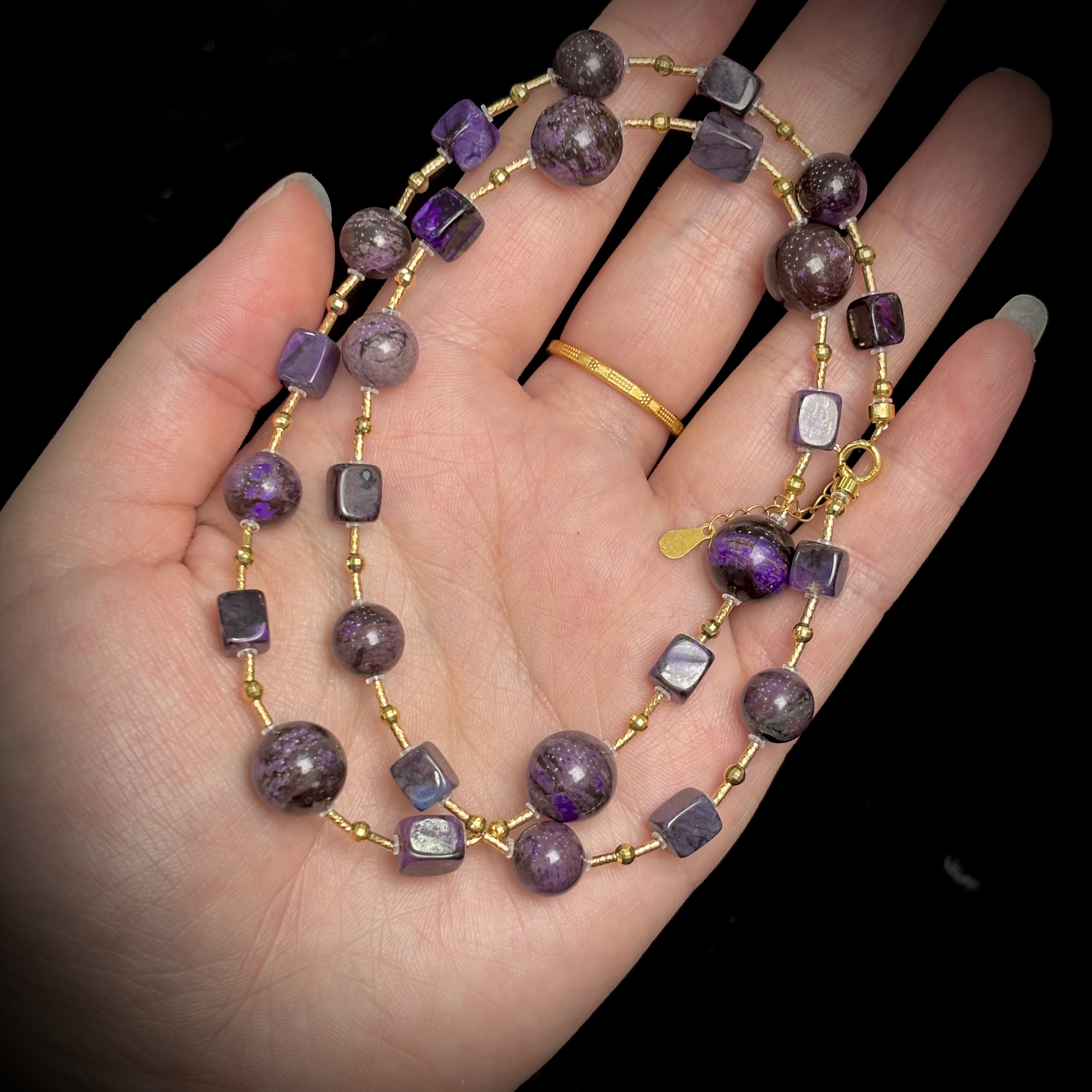 【小张严选】HQ30053 南非舒俱来18K金满天星圆珠项链 多样发其一