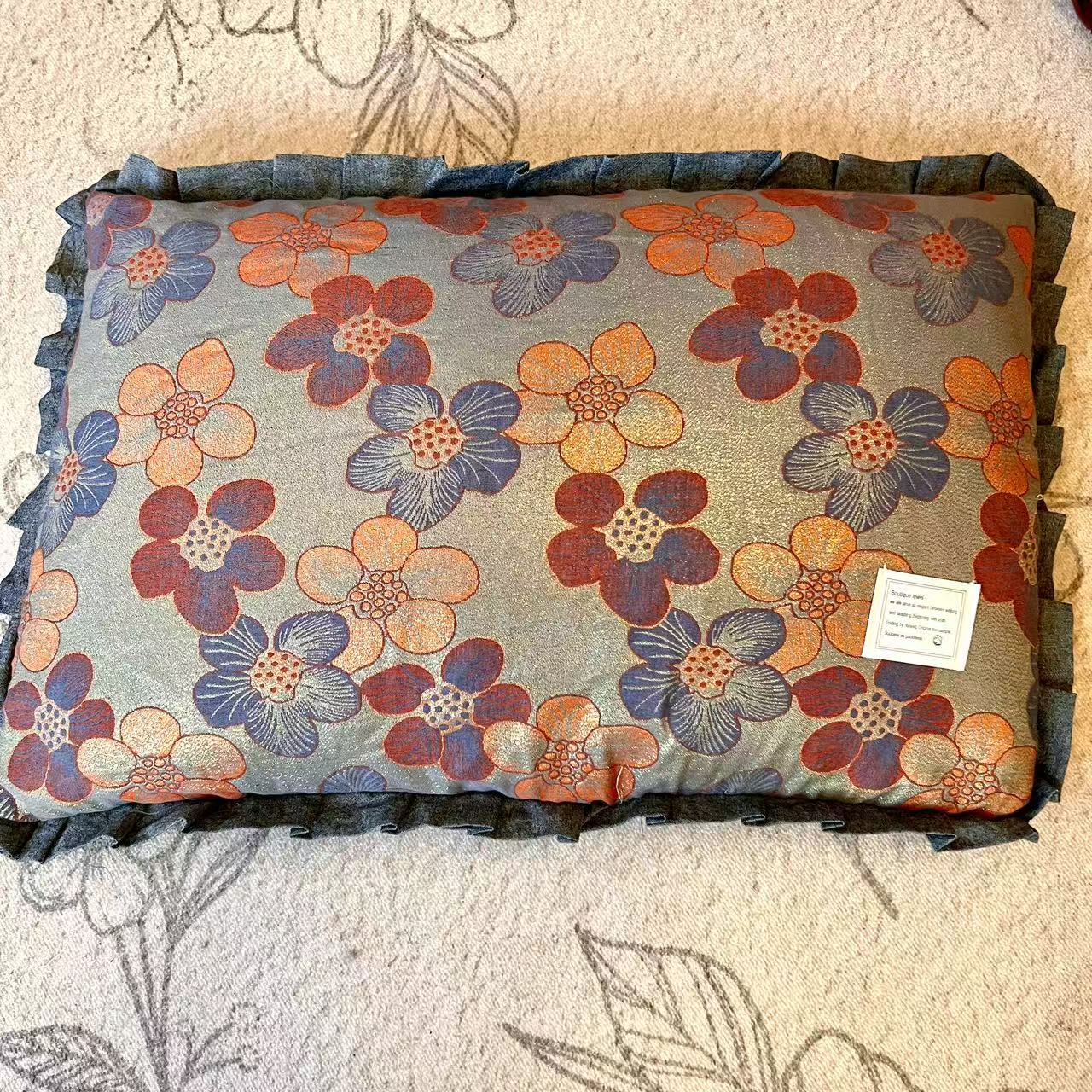 【唯亚】金离子双层纱枕头全荞麦壳枕芯可拆洗超软成人护颈定型枕