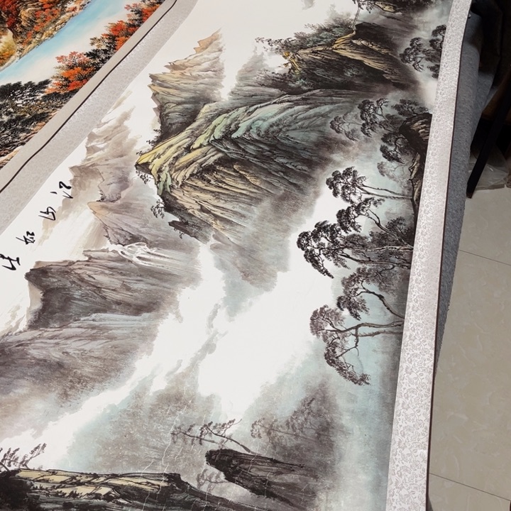 江山多娇六尺横幅东方美学国风山水装饰画2.1