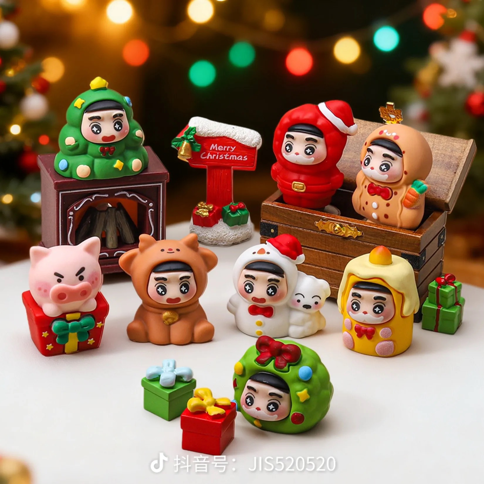 圣诞限定蜡笔小新 创意可爱手工DIY装饰品