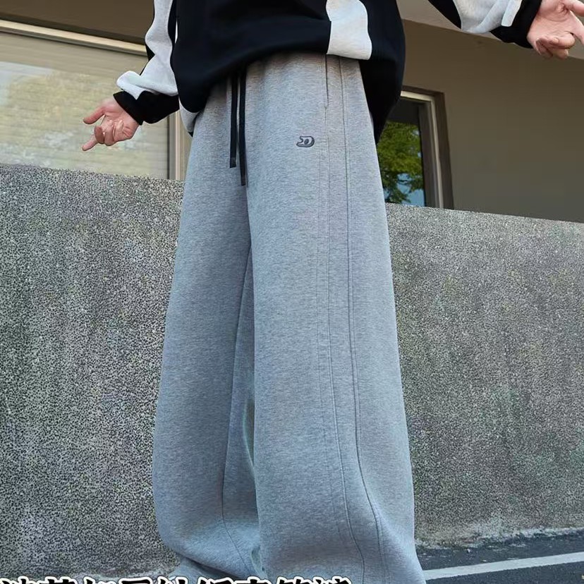 青少年阔腿显瘦休闲卫裤秋季新款舒适百搭