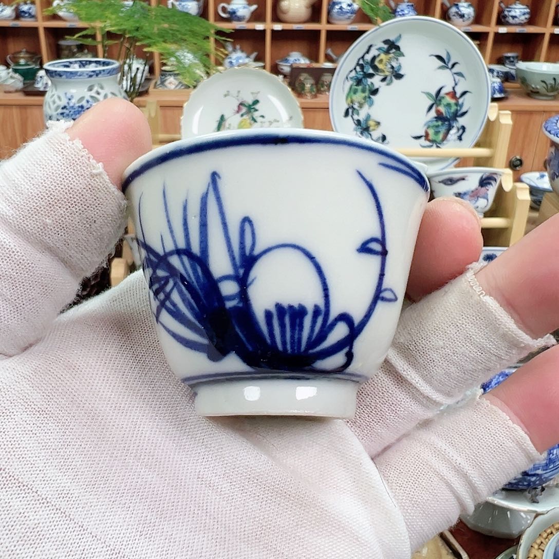 柴窑茶具茶杯茶壶盘子微瑕疵