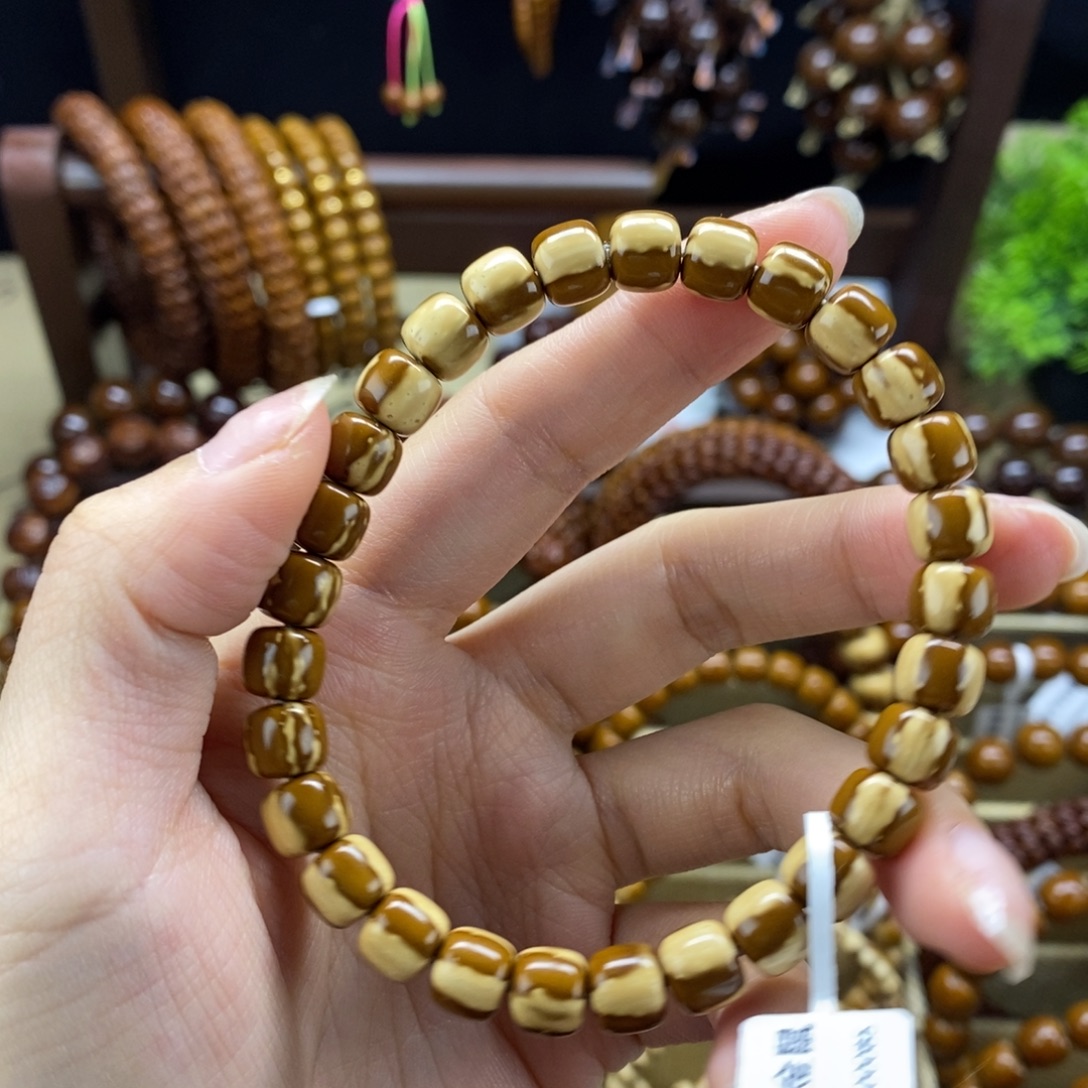 紫金鼠手串实心三花