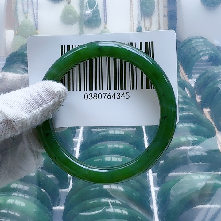 和田玉（碧玉）手镯未镶嵌57