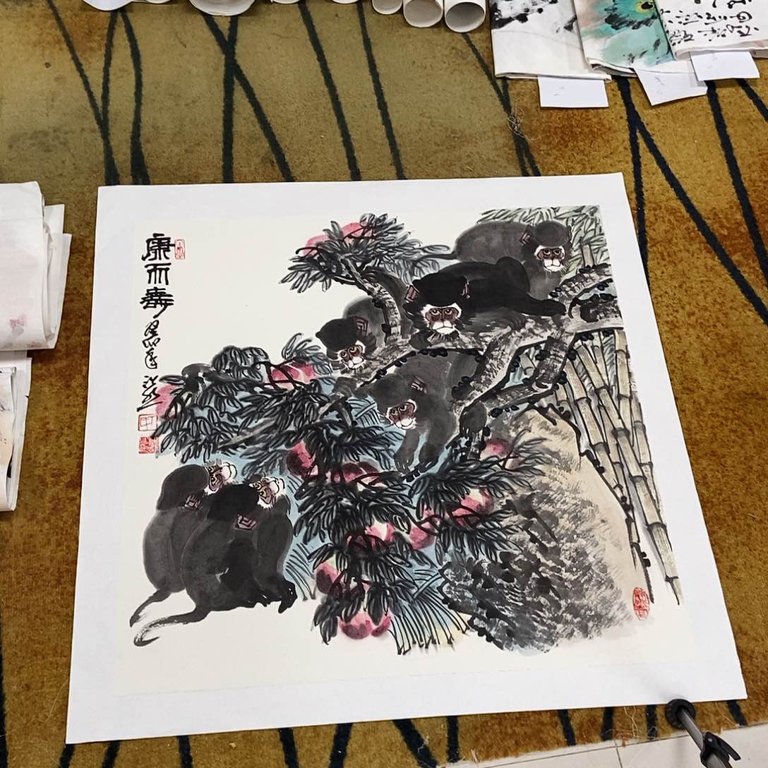 国画明**是68/68丁浩然手绘托心